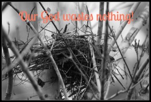 Our God waste nothing!